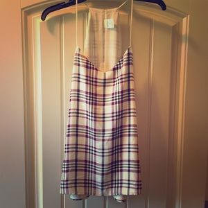 Express Reversible Plaid Tank Blouse NWOT